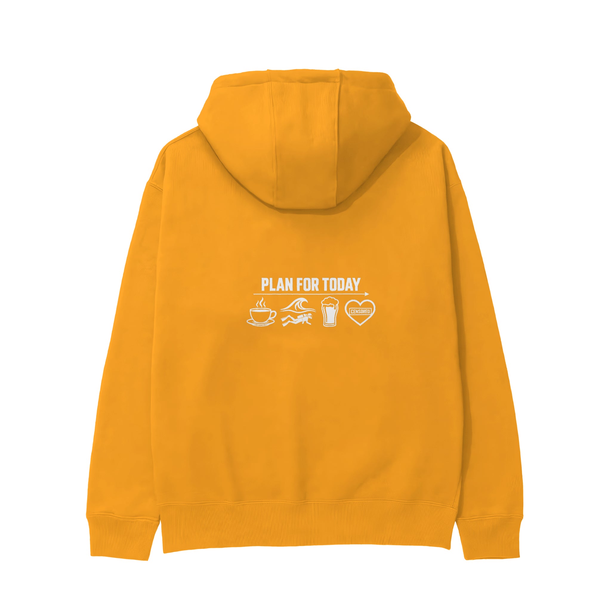 Plan for Today Hoodie – Turuncu – arka görünüm