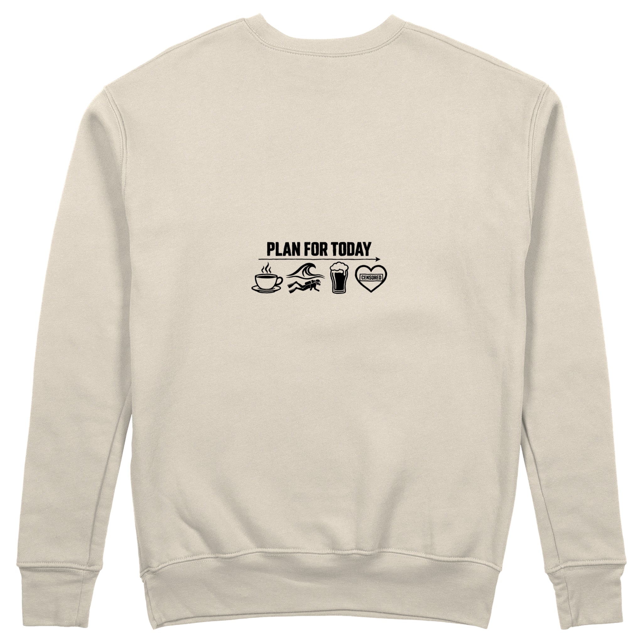 Plan for Today Sweatshirt – Bej – arka görünüm