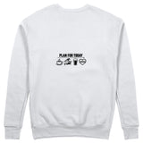 Plan for Today Sweatshirt – Beyaz – arka görünüm