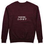 Plan for Today Sweatshirt – Bordo – arka görünüm