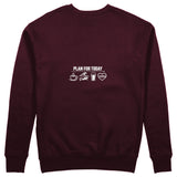 Plan for Today Sweatshirt – Bordo – arka görünüm