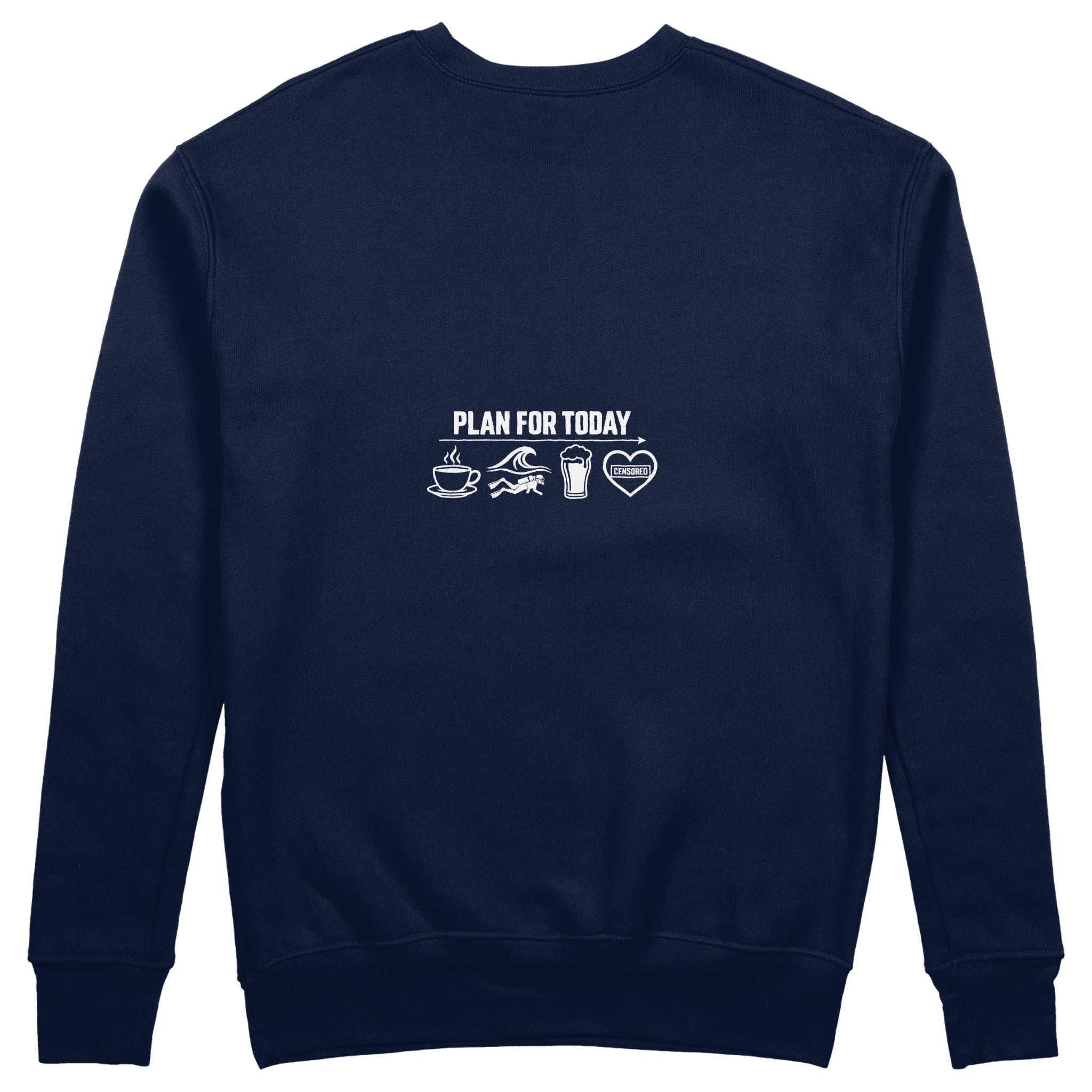 Plan for Today Sweatshirt – Lacivert – arka görünüm