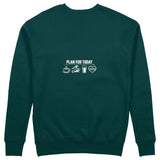 Plan for Today Sweatshirt – Koyu Yeşil – arka görünüm