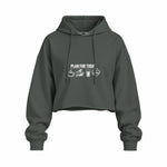 Plan for Today Oversize Crop Hoodie – Antrasit – ön görünüm