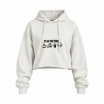 Plan for Today Oversize Crop Hoodie – Beyaz – ön görünüm