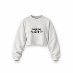 Plan for Today Oversize Crop Sweatshirt – Beyaz – ön görünüm