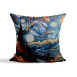 Cypresses / The Starry Night Çift Taraflı Kırlent Kılıfı 2 Adet