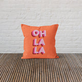 OH LA LA Double-Sided Throw Pillow Cover 2 Pieces