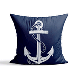 Çapa Navy Blue / Marin Temalı Çift Taraflı Kırlent Kılıfı 2 Adet