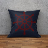 Bordo Dümen / Naval Blue Marin Temalı Çift Taraflı Kırlent Kılıfı 2 Adet