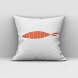 Orange Fish / Marin Temalı Çift Taraflı Kırlent Kılıfı 2 Adet
