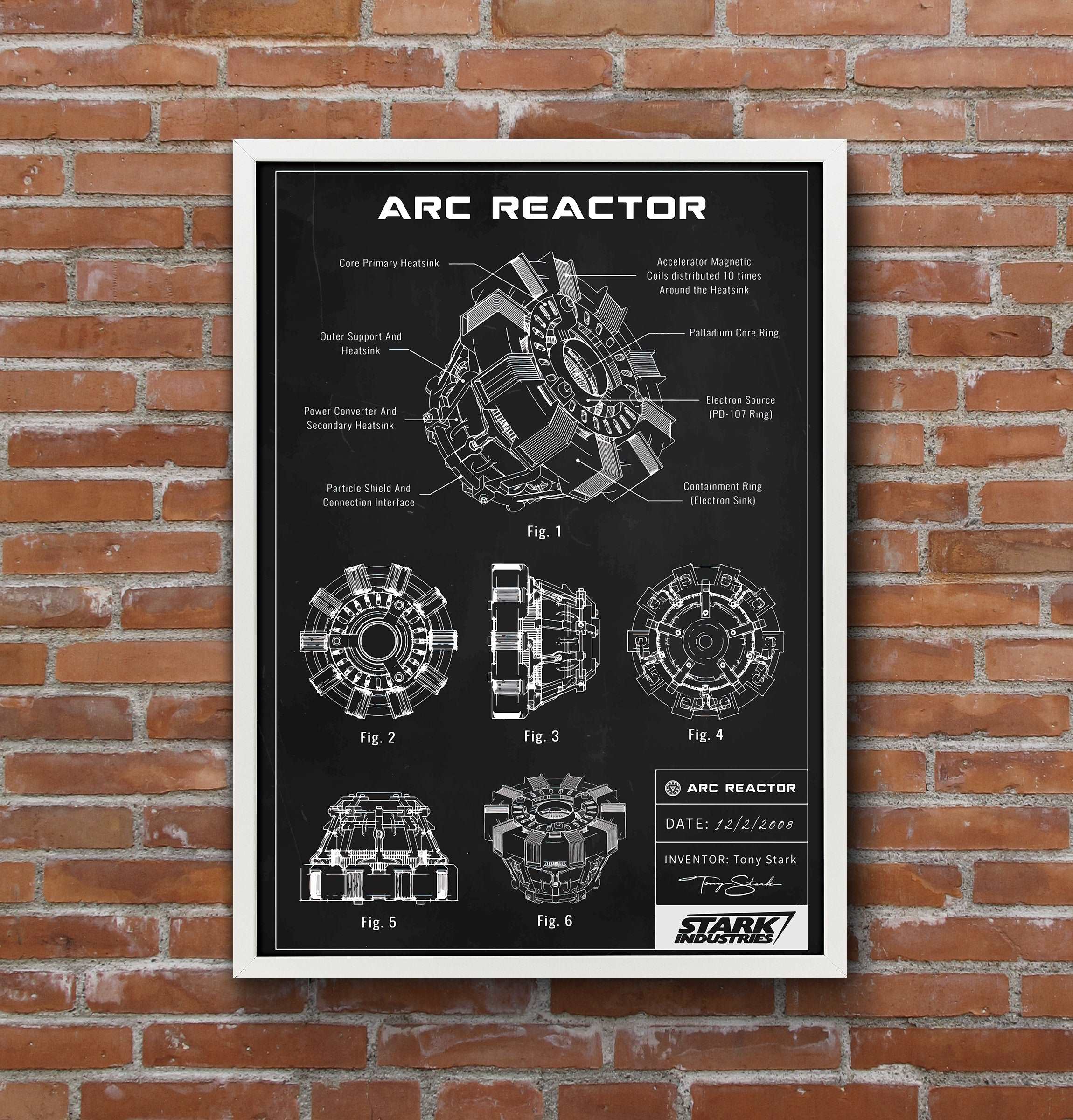 Arc Reactor Chalkboard Poster