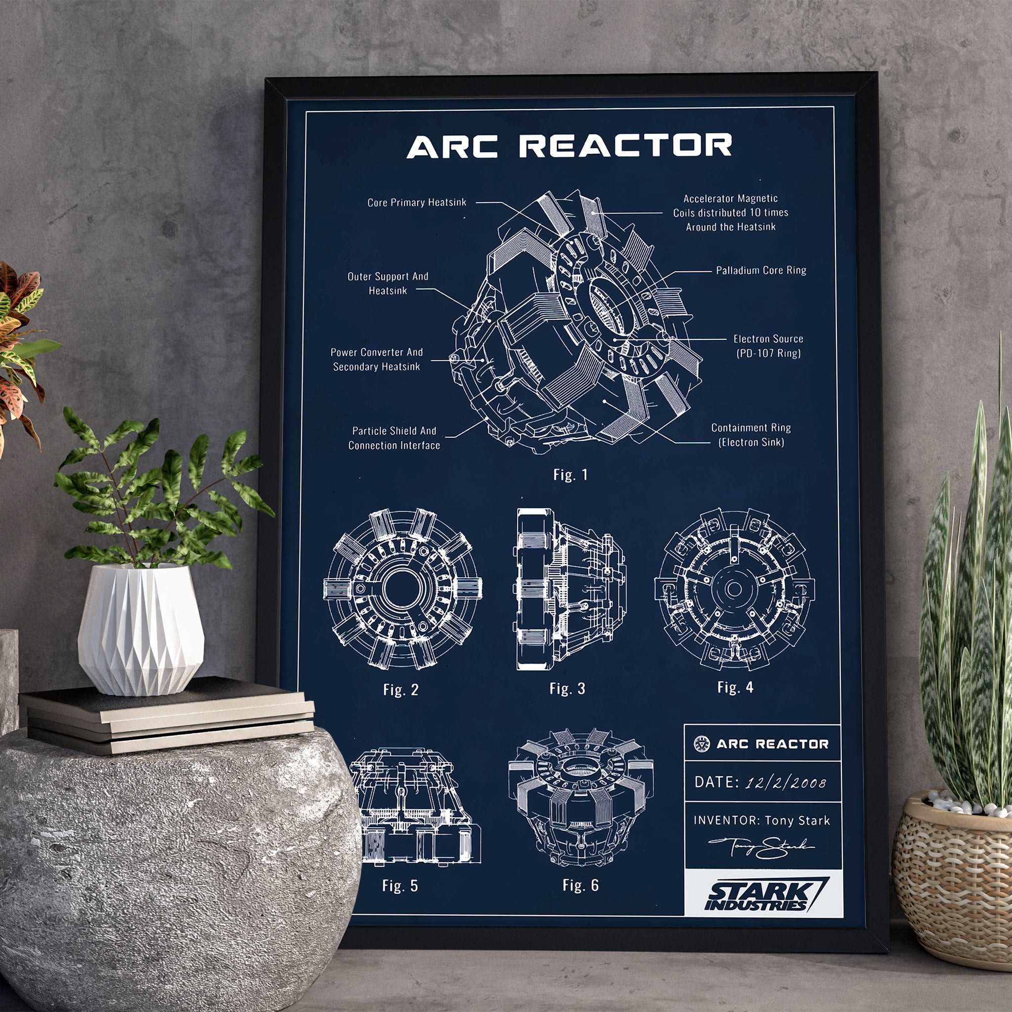Arc Reactor Navy Blue Poster