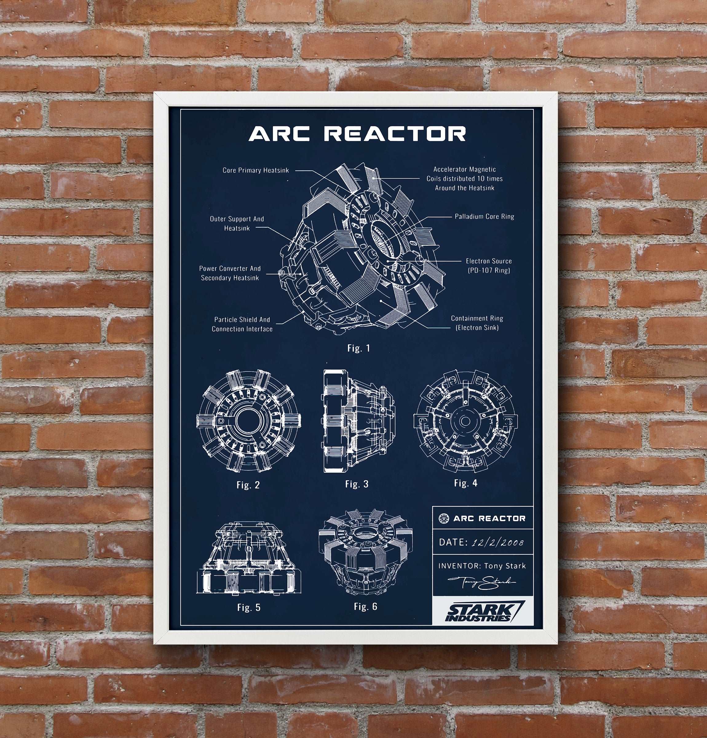 Arc Reactor Navy Blue Poster