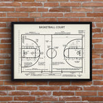 Basketball Court Ivory Poster