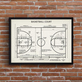 Basketball Court Ivory Poster