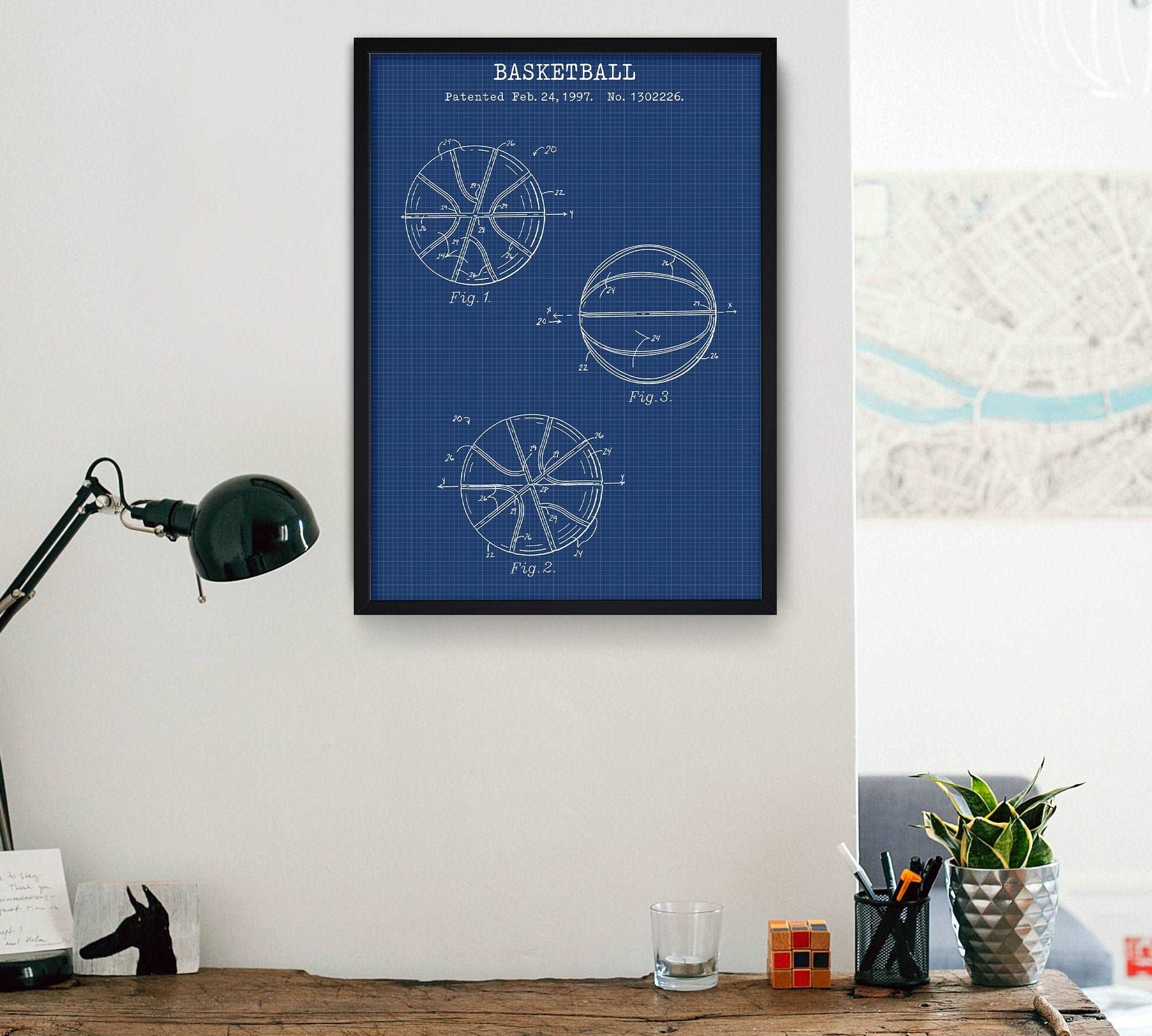 Basketball Blueprint Poster