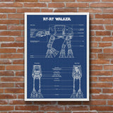 AT-AT Walker Blueprint Poster