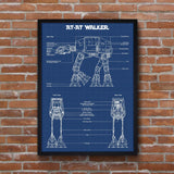 AT-AT Walker Blueprint Poster
