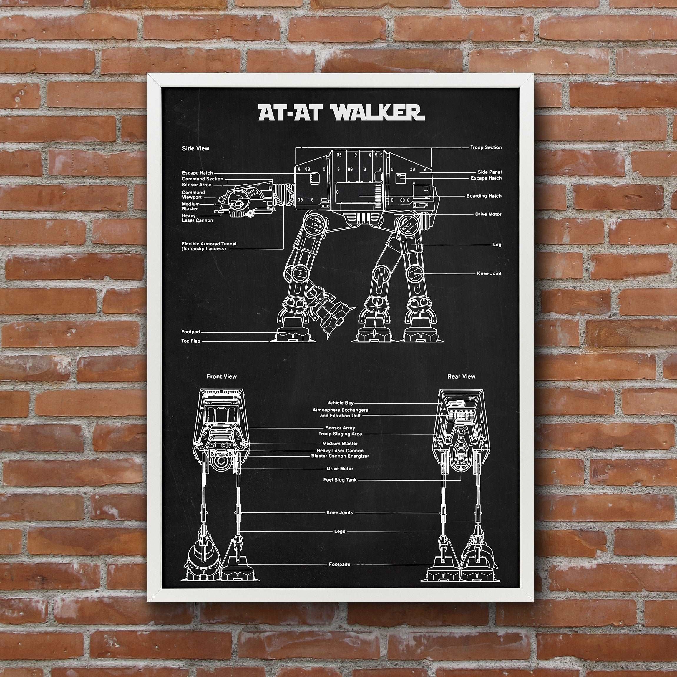 AT-AT Walker Chalkboard Poster