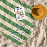 Querencia - Green Striped Beach Towel