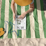 Querencia - Green Striped Beach Towel