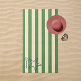 Querencia - Green Striped Beach Towel