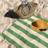 Querencia - Green Striped Beach Towel