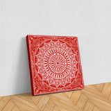 Red Mandala Kanvas Tablo