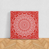 Red Mandala Kanvas Tablo