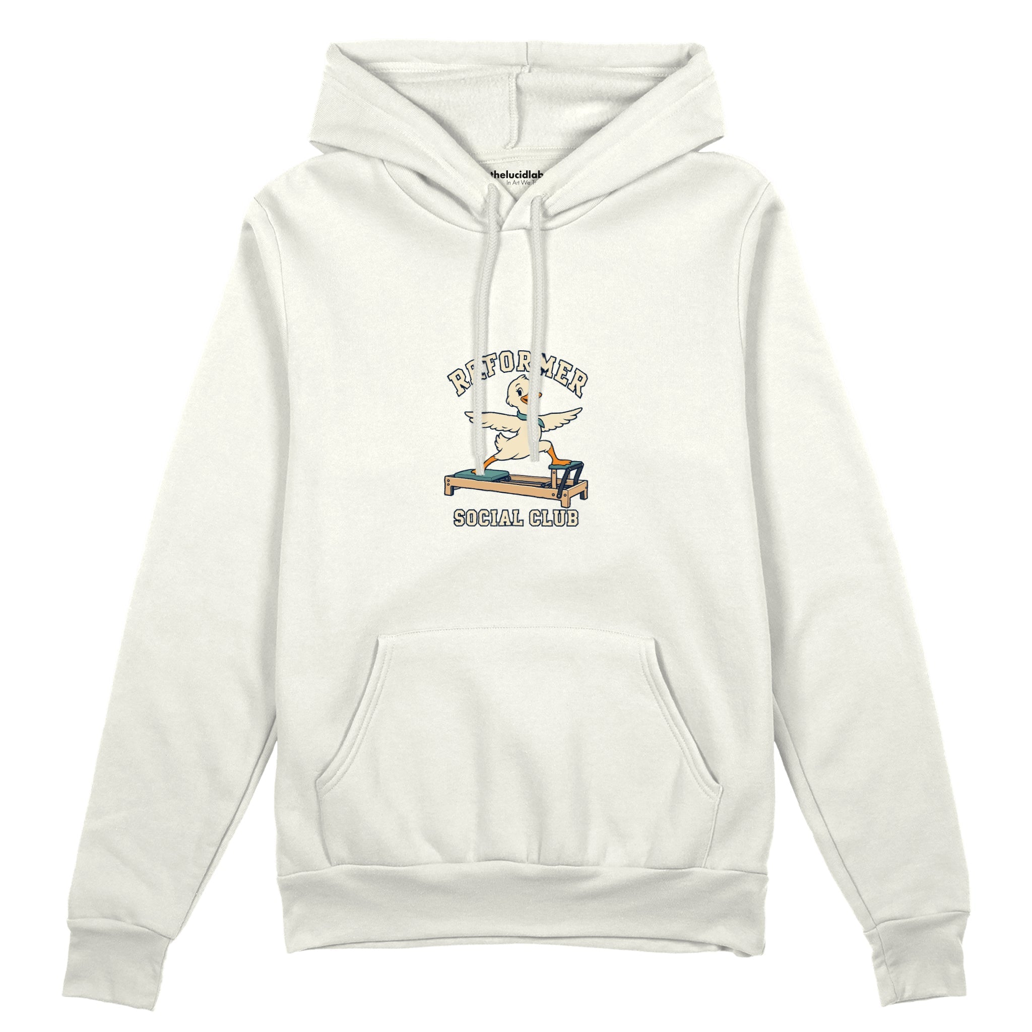 Reformer Social Club Oversize Hoodie – Beyaz – ön görünüm