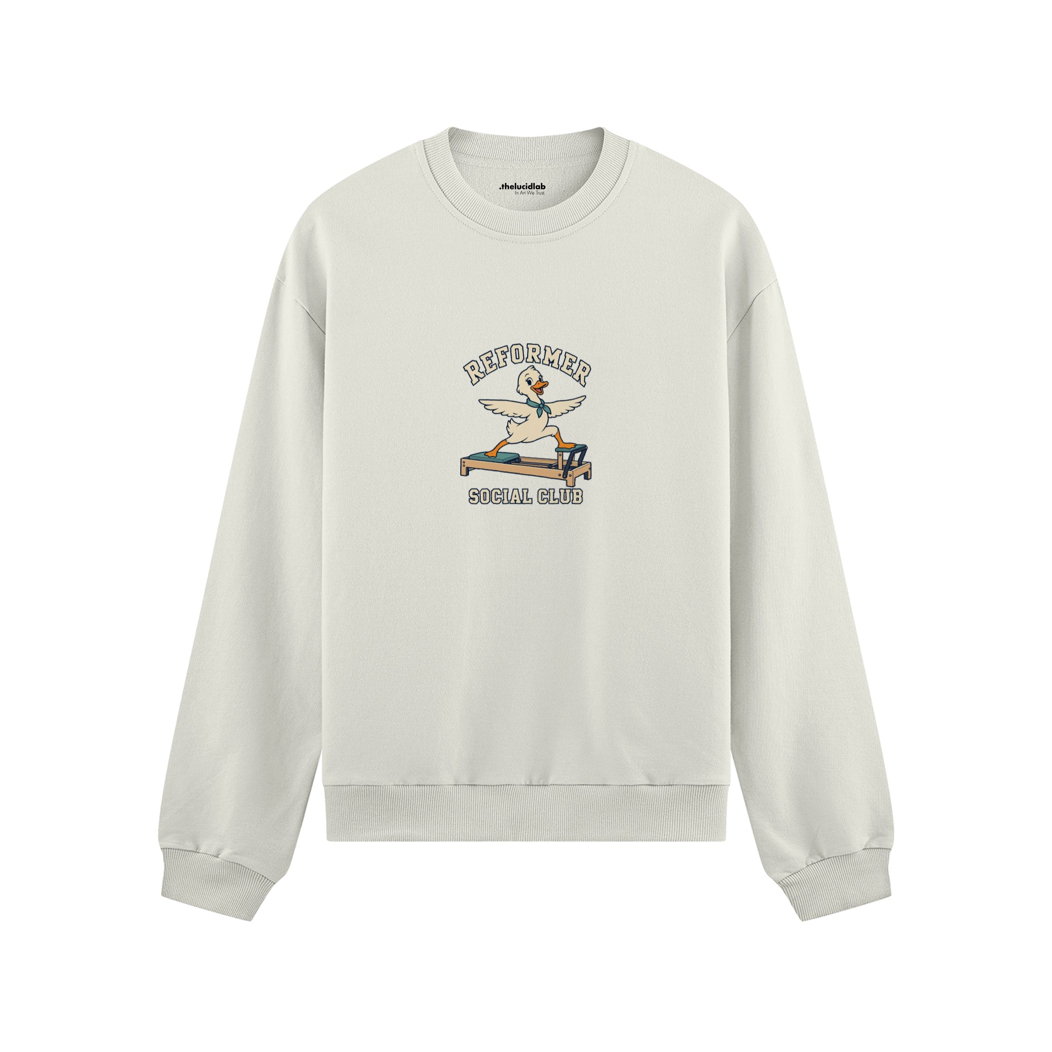 Reformer Social Club Oversize Sweatshirt – Beyaz – ön görünüm