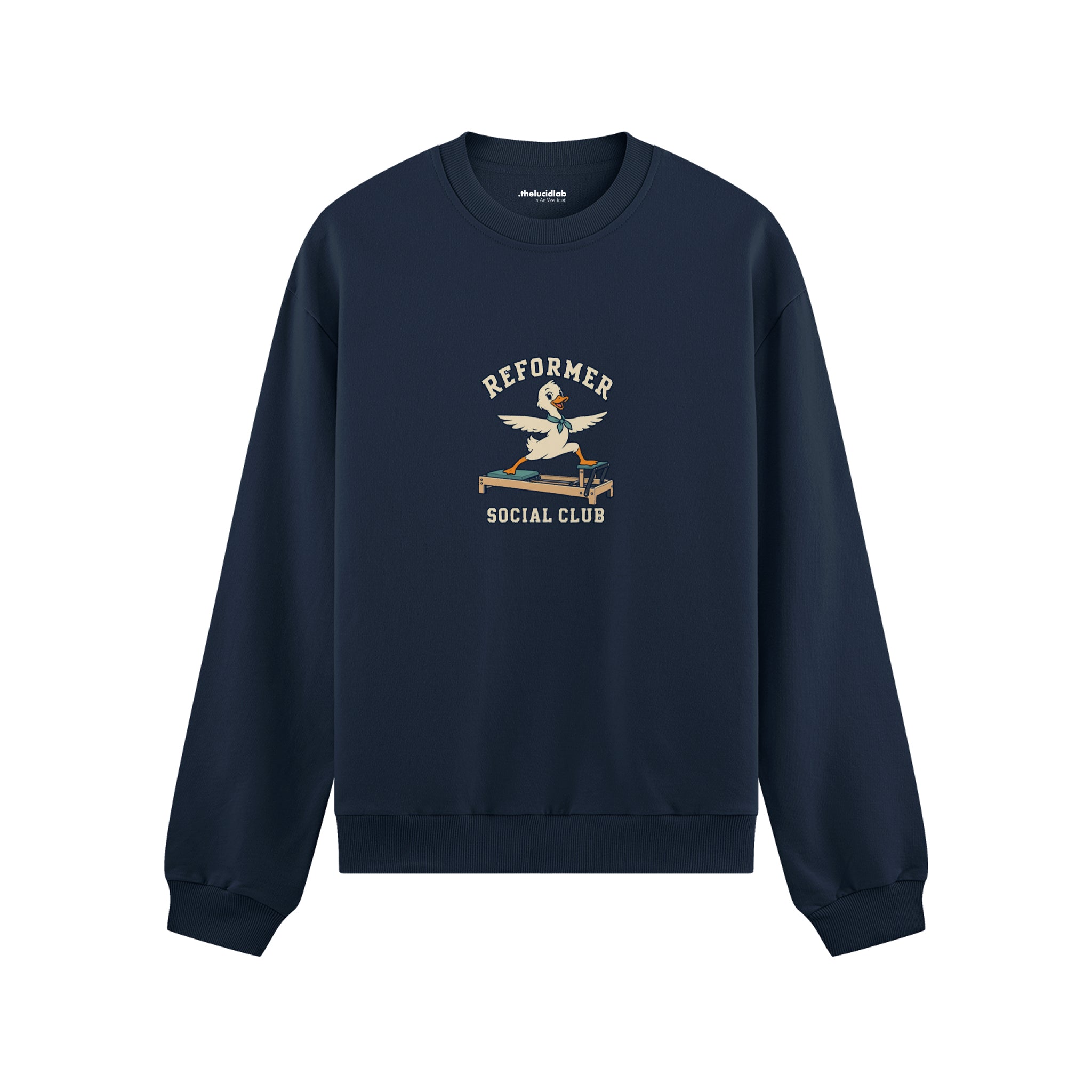 Reformer Social Club Oversize Sweatshirt – Lacivert – ön görünüm