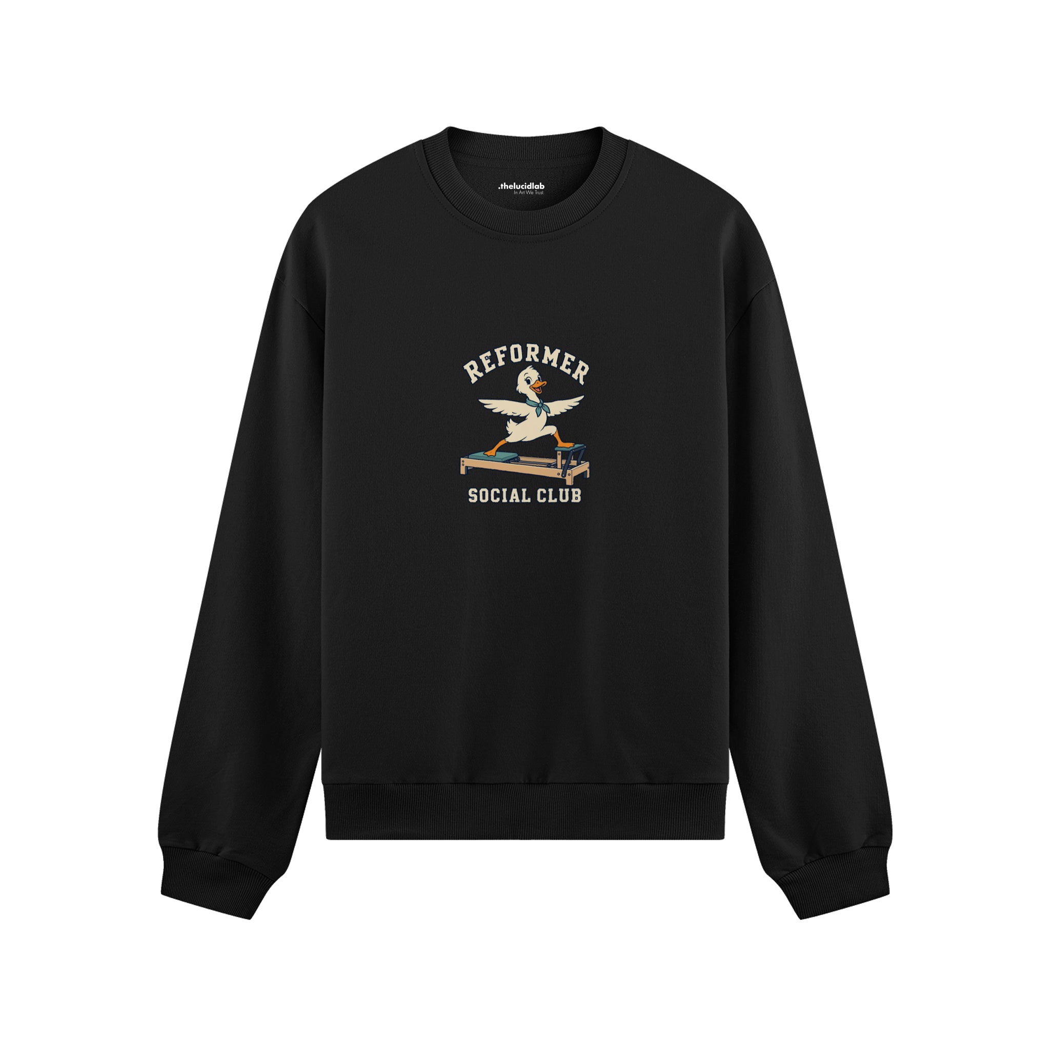 Reformer Social Club Oversize Sweatshirt – Siyah – ön görünüm