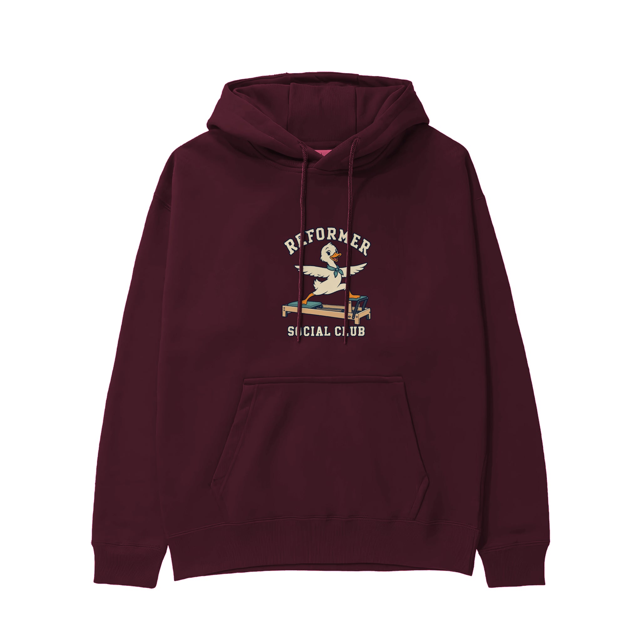 Reformer Social Club Hoodie – Bordo – ön görünüm