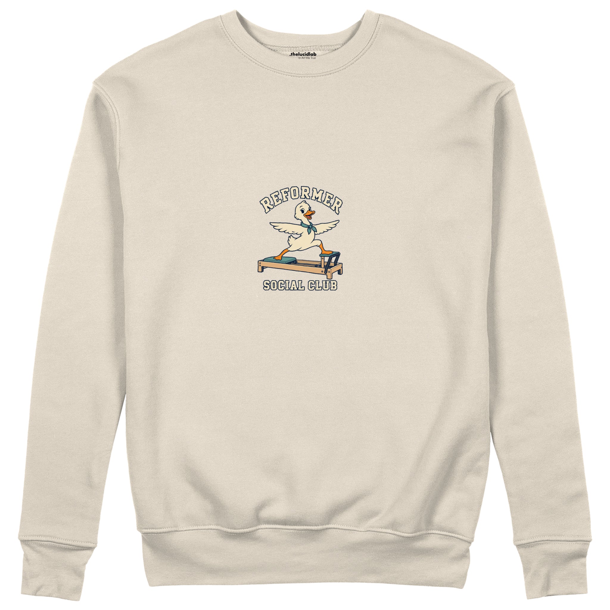 Reformer Social Club Sweatshirt – Bej – ön görünüm