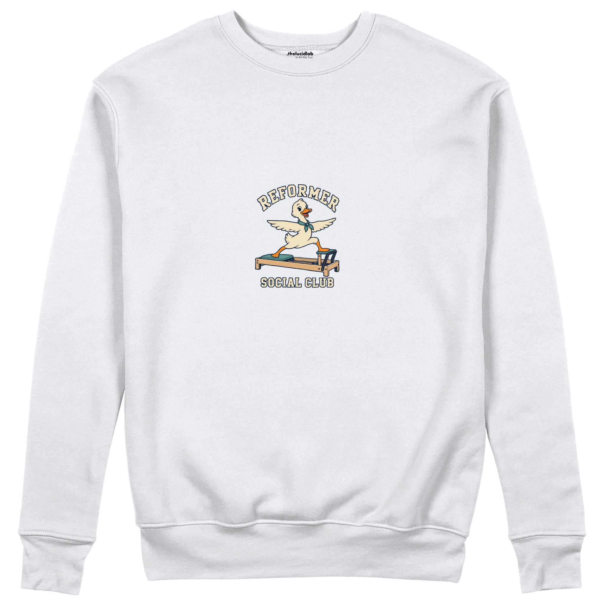 Reformer Social Club Sweatshirt – Beyaz – ön görünüm