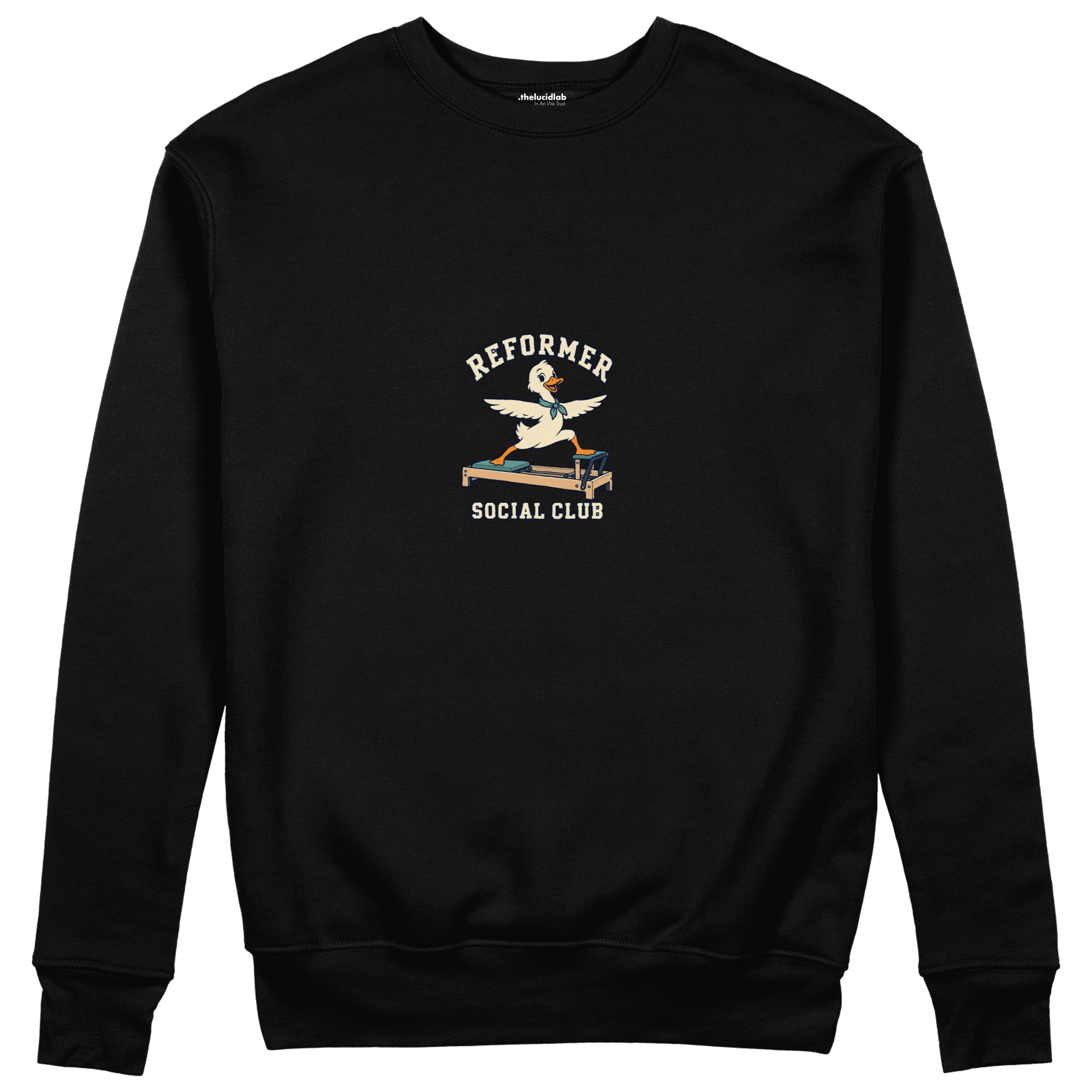 Reformer Social Club Sweatshirt – Siyah – ön görünüm