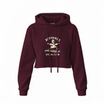 Reformer Social Club Crop Hoodie – Bordo – ön görünüm