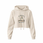 Reformer Social Club Crop Hoodie – Krem – ön görünüm