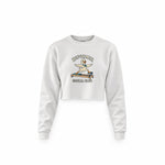 Reformer Social Club Crop Sweatshirt – Beyaz – ön görünüm
