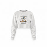 Reformer Social Club Crop Sweatshirt – Beyaz – ön görünüm