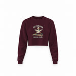 Reformer Social Club Crop Sweatshirt – Bordo – ön görünüm