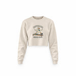 Reformer Social Club Crop Sweatshirt – Krem – ön görünüm