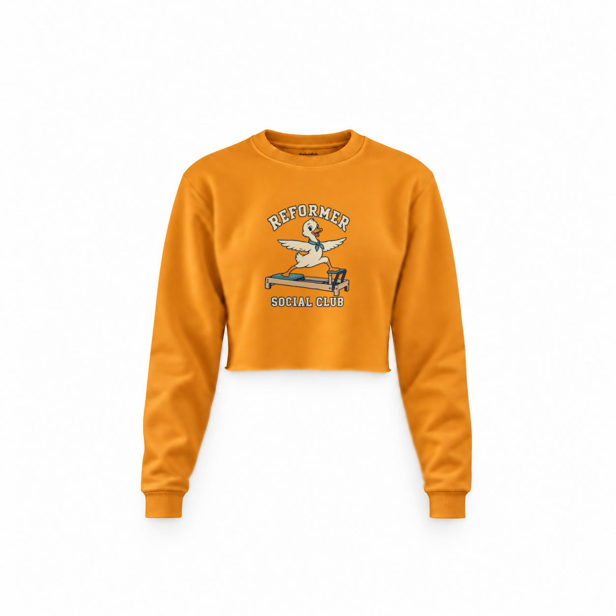 Reformer Social Club Crop Sweatshirt – Turuncu – ön görünüm