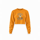 Reformer Social Club Crop Sweatshirt – Turuncu – ön görünüm