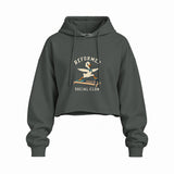 Reformer Social Club Oversize Crop Hoodie – Antrasit – ön görünüm
