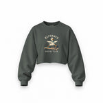 Reformer Social Club Oversize Crop Sweatshirt – Antrasit – ön görünüm