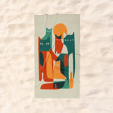 Cats - Retro Beach Towel