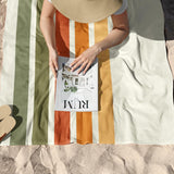 Retro Lines Beach Towel